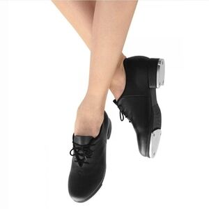 Bloch womens 10M Mega Tap Dance Oxford lace up Shoes Black Leather